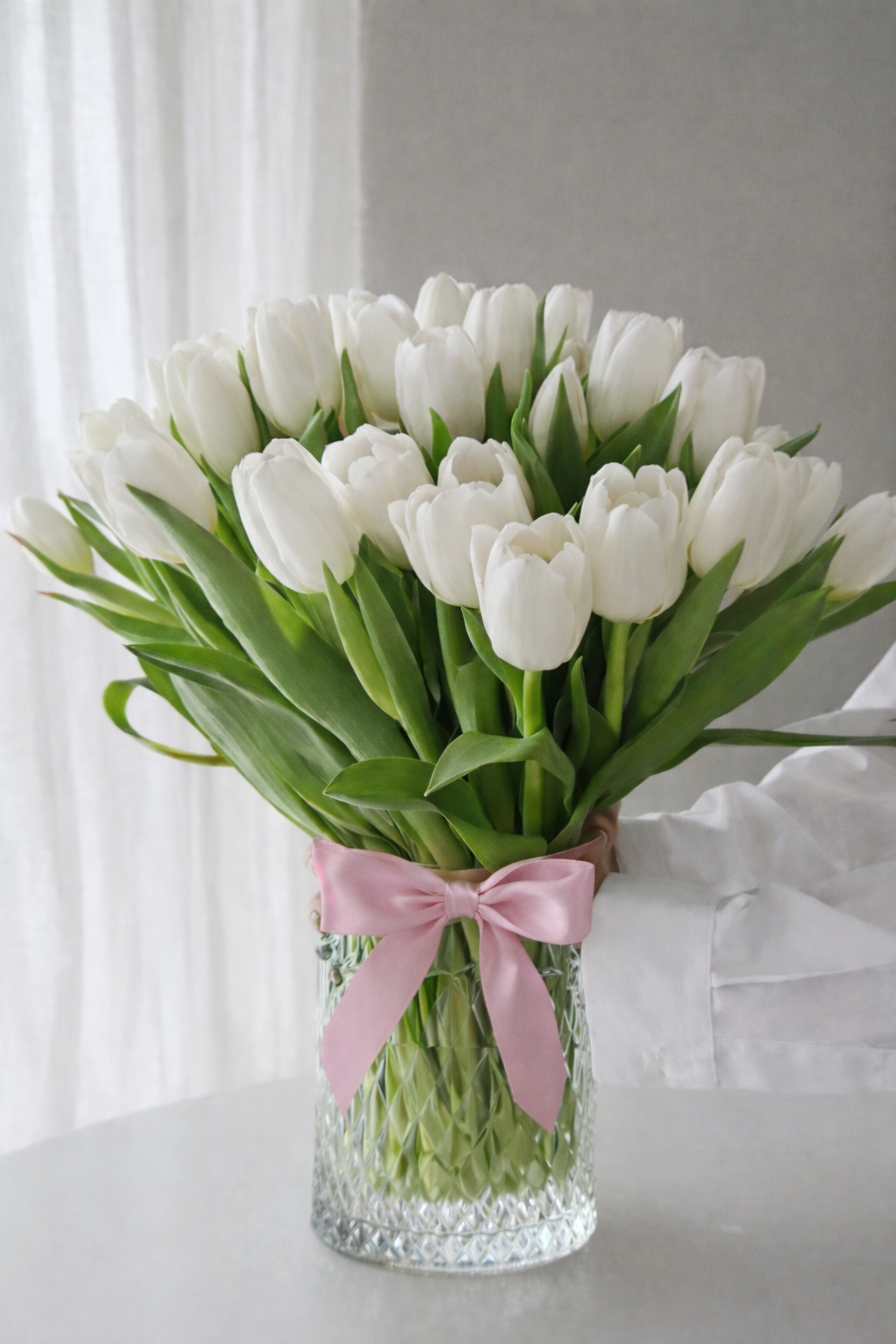 Soft gratitude White Tulips